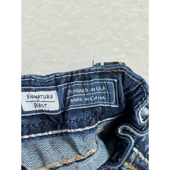 Miss Me Signature Boot Cut Bling Flap Pocket Medium Wash Jeans 27x29.5 *ALTERED* - Picture 11 of 16